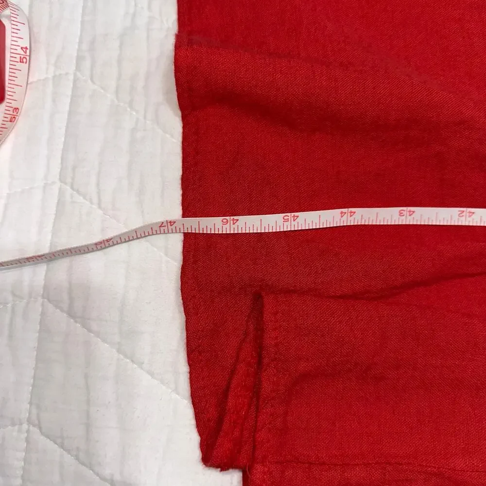 NWT Valentina Naldi Italian Red Linen Blend Crossback Sundress – Size L - Picture 11 of 11
